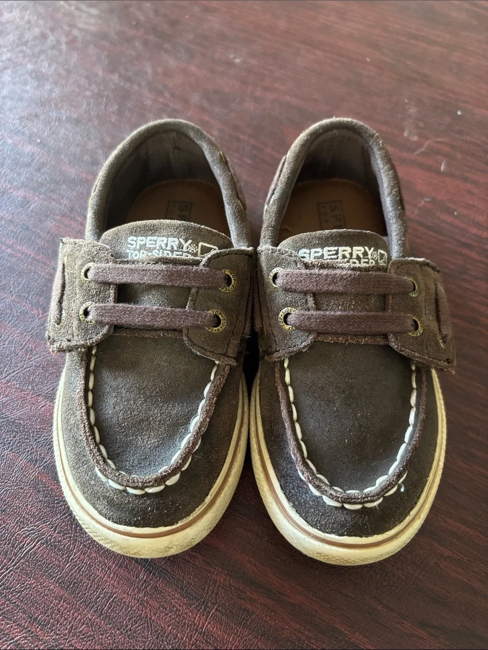 Sperry Kids Dark Brown Suede Boat Shoes